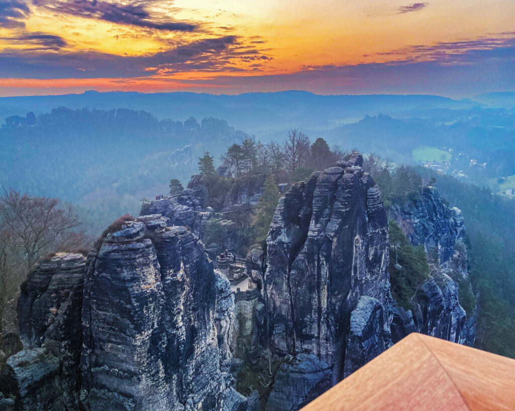 Sächsische Schweiz, ein Blick von der Neuen Bastei-Aussicht